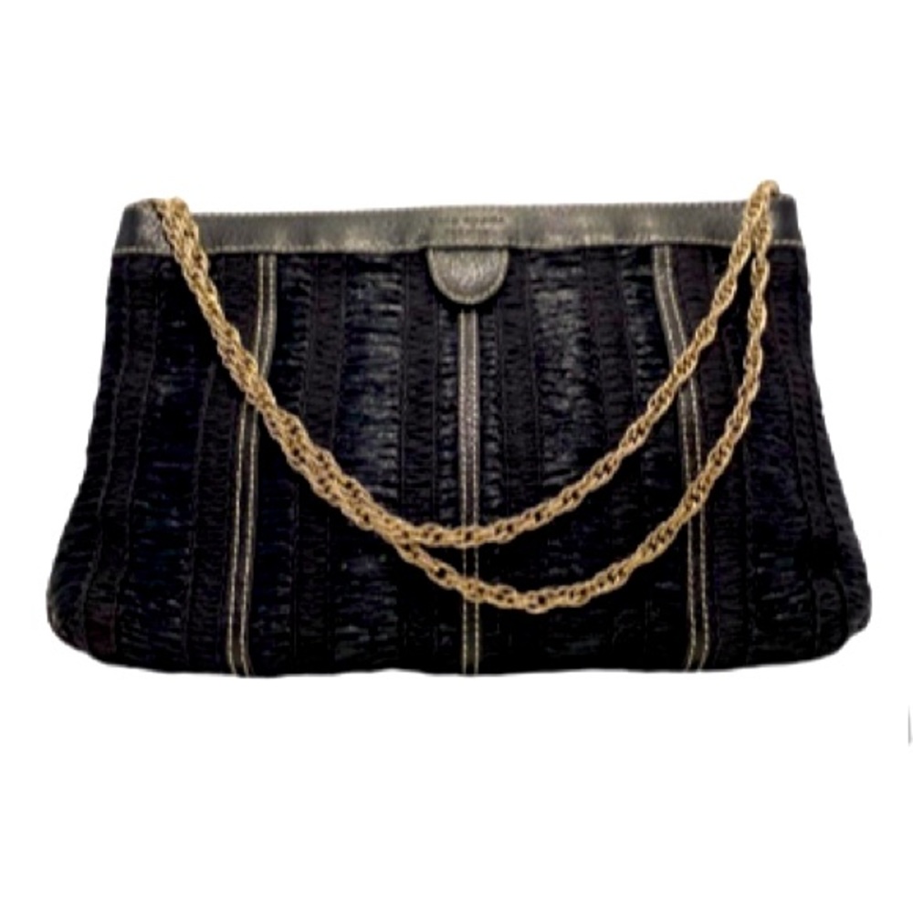 Kate Spade Rare Black Gold Shoulder Bag H 8’XW12.5’D1’